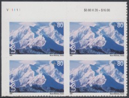 !a! USA Sc# C137 MNH PLATEBLOCK (UL/V11111/a) - Mt. McKinley - 3b. 1961-... Ungebraucht