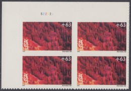 !a! USA Sc# C139 MNH PLATEBLOCK (UL/S22222/a) - Bryce Canyon, Utah - 3b. 1961-... Ongebruikt