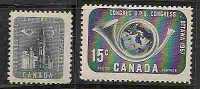 CANADA - 1957 - U.P.U.  - Yvert # 298/9 - MNH - Light Adherences - Used Stamps