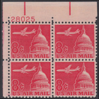 !a! USA Sc# C064 MNH PLATEBLOCK (UL/28025/a) - Jet Over Capitol - 3b. 1961-... Neufs