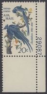 !a! USA Sc# C071 MNH SINGLE From Lower Right Corner W/ Plate-# (LR/29087) - "Columbia Jays" By Audubon - 3b. 1961-... Ungebraucht