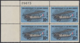 !a! USA Sc# C074 MNH PLATEBLOCK (UL/29673) - 50th Anniv. Air Mail Service - 3b. 1961-... Nuevos