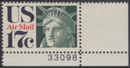 !a! USA Sc# C080 MNH SINGLE From Lower Right Corner W/ Plate-# (LR/33098) - Statue Of Liberty - 3b. 1961-... Nuevos