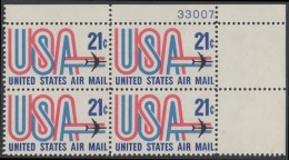 !a! USA Sc# C081 MNH PLATEBLOCK (UR/33007) - USA & Jet - 3b. 1961-... Nuovi