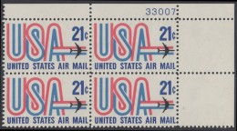 !a! USA Sc# C081 MNH PLATEBLOCK (UR/33007) - USA & Jet - 3b. 1961-... Nuevos