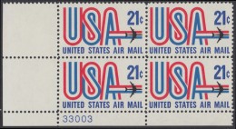 !a! USA Sc# C081 MNH PLATEBLOCK (LL/33003/a) - USA & Jet - 3b. 1961-... Nuevos