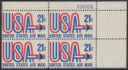 !a! USA Sc# C081 MNH PLATEBLOCK (UR/33003/a) - USA & Jet - 3b. 1961-... Ongebruikt