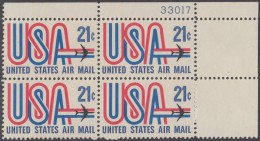 !a! USA Sc# C081 MNH PLATEBLOCK (UR/33017) - USA & Jet - 3b. 1961-... Nuevos