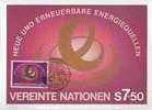 CPJ ONU Vienne 1981 Sources D'énergie Nouvelles Et Renouvelables Logo - Sonstige & Ohne Zuordnung