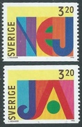 SUECIA 1994 REFERENDUM PARA LA ADHESION A LA UNION EUROPEA - Yvert Nº 1834/35 - Unused Stamps