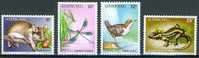 Rongeur, Libellule, Oiseau, Salamandre - Animaux Protégés - LUXEMBOURG - N° 1118 à 1121 ** - 1987 - Unused Stamps