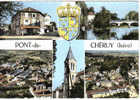 Carte Postale 38. Pont-de-Chéruy   Hotel De Lyon  Les Usines  Les écoles  Le Pont  Trés Beau Plan - Pont-de-Chéruy