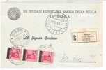 2455)raccomandata Con 3x1.20£ Luogotenenza Da Siena A Colle Di Val D´elsa Il 20-10-1945 - Marcophilie