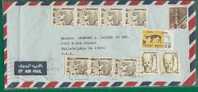 EGYPT - VF ALEXANDRIA To PHILADELPHIA COVER - PROFUSE FRANKING - 11 Stamps - Other & Unclassified