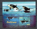 Dauphins Cétacés Cetaceo Wal   Cuba   2004   Bloc Feuillet Oblitérée - Delfine