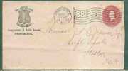 USA - OFFICIAL 1902  PROVIDENCE COVER With COAT OF ARMS  CANCELLED With FLAG - NUMBERED 3 - - 1901-20
