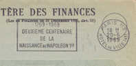 1969 France 75  Paris 113  Napoléon 1er Sur Lettre - Napoleón