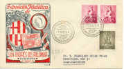 1954 San Andrés Del Palomar (Barcelona) Obliteration Recommande Yvert 843(2)-847 - Frankeermachines (EMA)