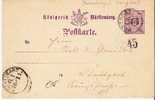 Wtb061/ WÜRTTEMBERG -  Donzdorf 1889 Auf GA-Karte 5 Pfenning - Postwaardestukken