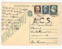 2647)intero Postale Con 15c + 15c Imperiale + 30c Imperiale S.F. Da Como A Valguarnera Il 18-1-1945 - Marcofilie