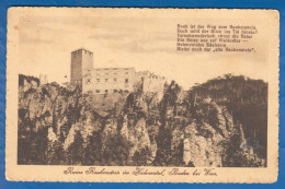 Österreich; Baden Bei Wien; Rauhenstein Im Helenental; 1921 Mit Spruch - Baden Bei Wien