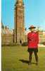 A MEMBER OF THE ROYAL CANADIAN MOUNTED POLICE.ONE OF CANADA'S PARLIAMENT BUILDING IN THE BACKGROUND. - Ottawa