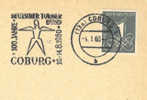 1960 Allemagne Coburg  Gymnastique  Gymnastics Ginnastica   Sur Carte - Gymnastik