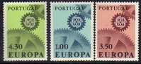 Europa 1967 Portugal 1007/09 XX Les 3 Valeurs Sans Charnière, TB - 1967