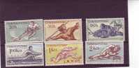 CECOSLOVACCHIA 1959 - Yvert 1001/6* - Sport Vari - Unused Stamps