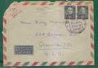 GERMANY - Vf 1953 COVER FREILICHTSPIELE To USA -horizontal Pair (1 Stamp With Cut Corner) Yvert # 52 - JUSTUS Von LIEBIG - Cartas & Documentos