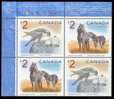 Canada (Scott No.1691-92 - Faune / Wildlife Defenitive) [**] Bloc Inscription / Plate Block - Used Stamps