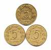 3 Piéces De  5 Francs De 1958 1965-1968- -cameroun- - Cameroon