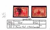 USA Mi.N°  P 5 + 6 Gestempelt Parcel Post (Paketmarken.) 5 Rechts Geschnitten Mit Roter Schnittlinie - Parcel Post & Special Handling