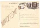 2558)intero Postale Con 30c Imperiale + 30c Imperiale S.F. Da S.donato A Catania Il 23-3-1945 - Poststempel