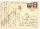 2560)intero Postale Con 30c Imperiale + 30c Imperiale S.F. Da Littoria A Catania Il 26-3-1945 - Poststempel