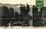 38 VIZILLE Le Château Et La Pièce D´eau  Beau Plan Animé Avec Barque  1909 - Vizille