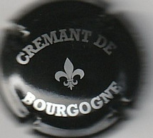 Capsule Mousseux ( Crémant De Bourgogne , Noir Et Argent ) {S49-22} - Sparkling Wine