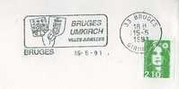 SD0185 Umkirch Villes Jumelees Blason Flamme Bruges 1991 - Omslagen