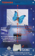 Carte Prépayée JAPON - ANIMAL - PAPILLON  - BUTTERFLY ** TOSHIBA ** - JAPAN Prepaid Tosho Card - SCHMETTERLING - 35 - Schmetterlinge