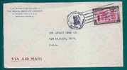 FLAGS - VF DOMINICAN REPUBLIC 1945 AIR MAIL COVER CIUDAD TRUJILLO To NEW BRITAIN - Buste