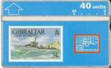 TARJETA DE GIBRALTAR DE UN SELLO DE UN BARCO NUEVO-MINT (STAMP-SHIP) - Postzegels & Munten