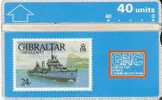 TARJETA DE GIBRALTAR DE UN SELLO DE UN BARCO NUEVO-MINT (STAMP-SHIP) - Briefmarken & Münzen