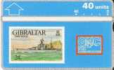 TARJETA DE GIBRALTAR DE UN SELLO DE UN BARCO NUEVO-MINT (STAMP-SHIP) - Timbres & Monnaies