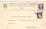 2817)cartollina Con 30c Imperiale S.F. + 10c Imperiale Da Enna A Valguarnera Il 30-11-1944 - Poststempel