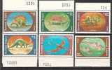 BULGARIA / BULGARIE / BULGARIEN - 1990 - Animaux Prehistoriques - 6v** Milesime Avec No. - Unused Stamps