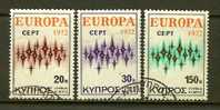 CYPRUS1972 CTO Stamp(s) Europe 374-376 - 1972