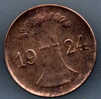 Allemagne 1 Pfennig 1924 J Tb+/ttb - 1 Renten- & 1 Reichspfennig