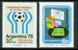 Sport: Football - ARGENTINE - Argentina 78 - Drapeaux, Terrain - N° 1081-1082 ** - 1977 - Ongebruikt