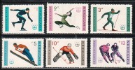 BULGARIA / BULGARIE - 1964 - Jeux Olimpiques Hiver - Innsbruck´64 - 6v** - Unused Stamps