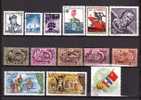 Lot De 14 Timbres Sur Divers Themes - Chasse - Travail - Théatres - Etc... - Abarten Und Kuriositäten